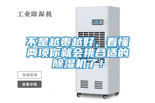 不是越貴越好，看懂兩項你就會挑合適的除濕機了！