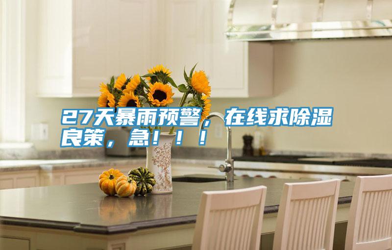 27天暴雨預(yù)警，在線求除濕良策，急?。?！