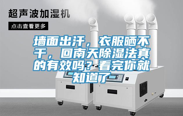 墻面出汗，衣服曬不干，回南天除濕法真的有效嗎？看完你就知道了