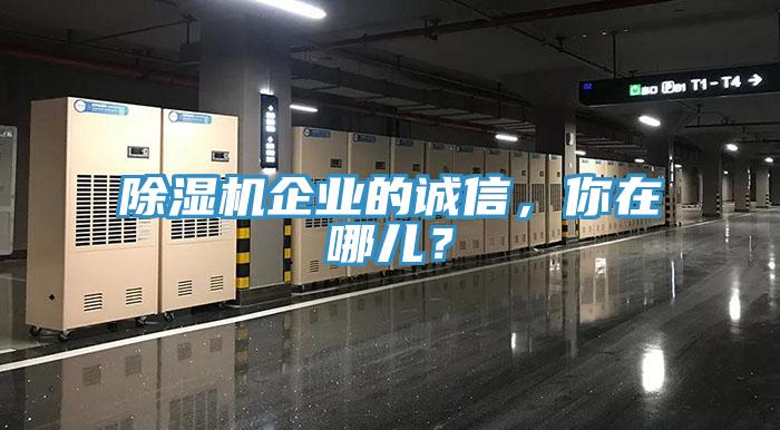 除濕機企業(yè)的誠信，你在哪兒？
