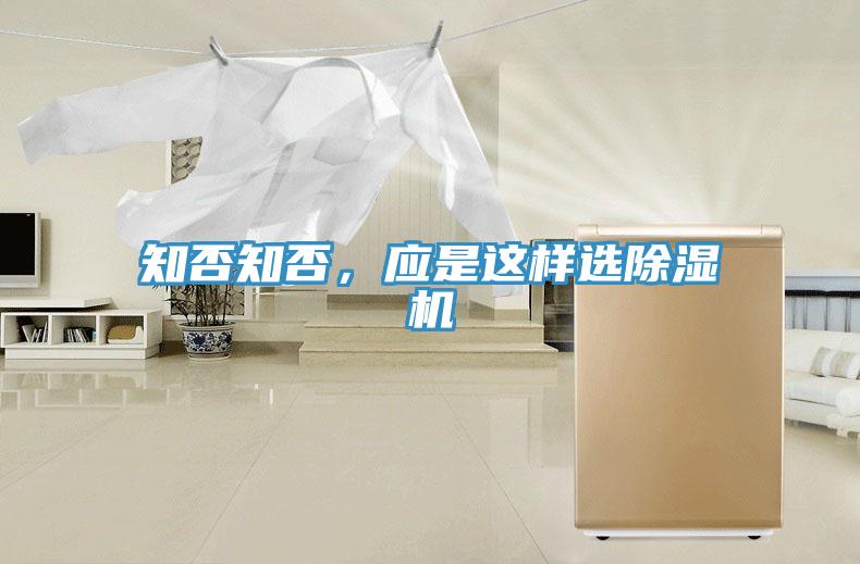 知否知否，應(yīng)是這樣選除濕機