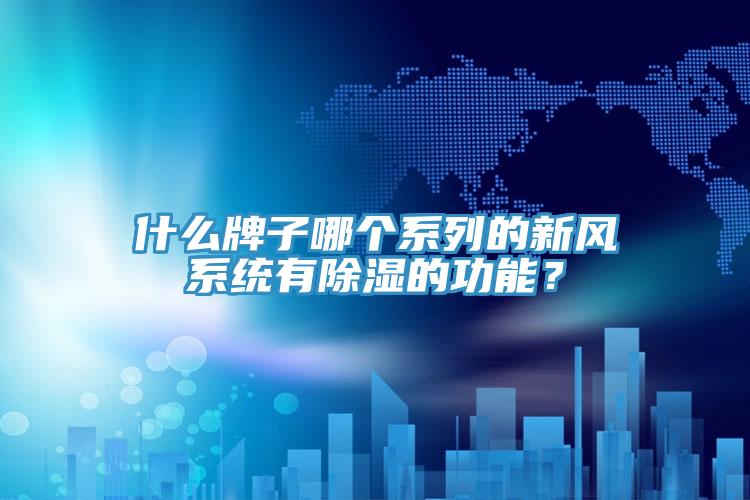 什么牌子哪個(gè)系列的新風(fēng)系統(tǒng)有除濕的功能？