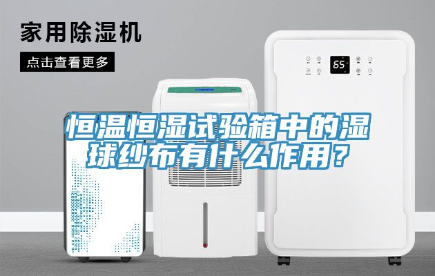 恒溫恒濕試驗箱中的濕球紗布有什么作用？