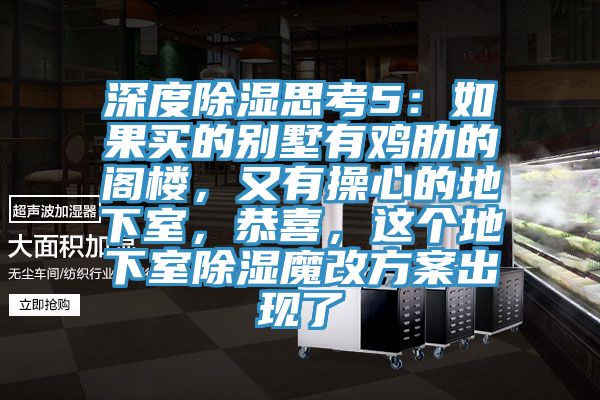 深度除濕思考5：如果買(mǎi)的別墅有雞肋的閣樓，又有操心的地下室，恭喜，這個(gè)地下室除濕魔改方案出現(xiàn)了