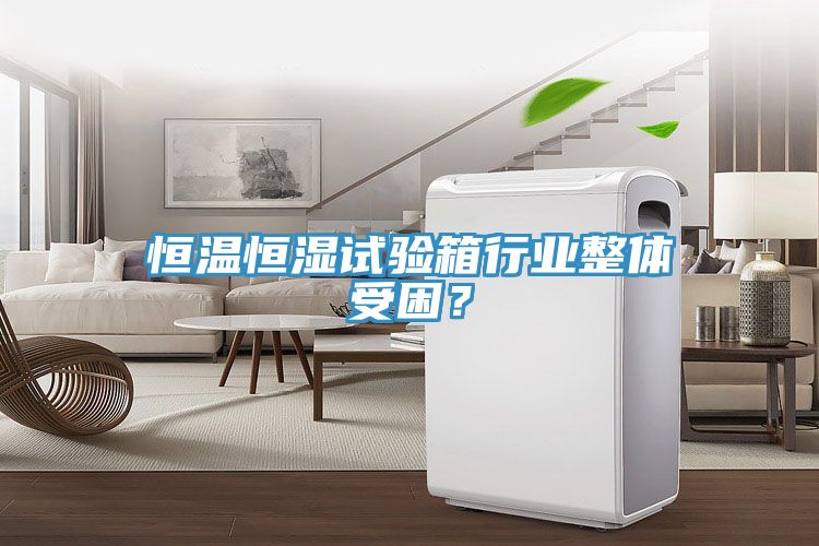 恒溫恒濕試驗箱行業(yè)整體受困？