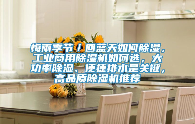 梅雨季節(jié)／回藍(lán)天如何除濕，工業(yè)商用除濕機(jī)如何選，大功率除濕、便捷排水是關(guān)鍵，高品質(zhì)除濕機(jī)推薦
