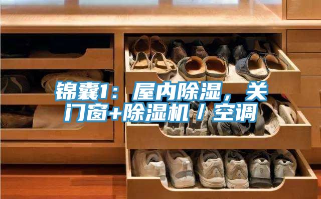 錦囊1：屋內(nèi)除濕，關(guān)門窗+除濕機(jī)／空調(diào)