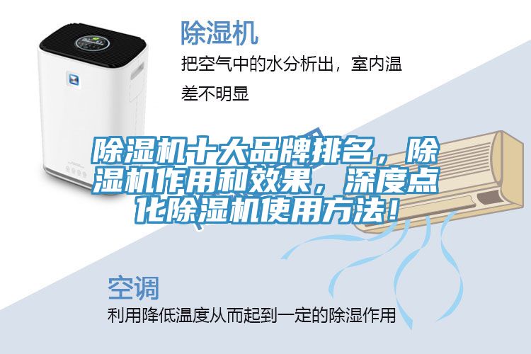 除濕機十大品牌排名，除濕機作用和效果，深度點化除濕機使用方法！